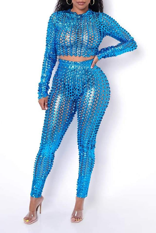 NOTHING BUT NET N BLUE PANT SET