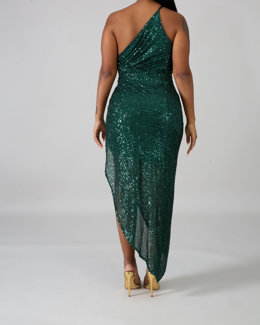 SEQUIN GREEN EDGY DRESS