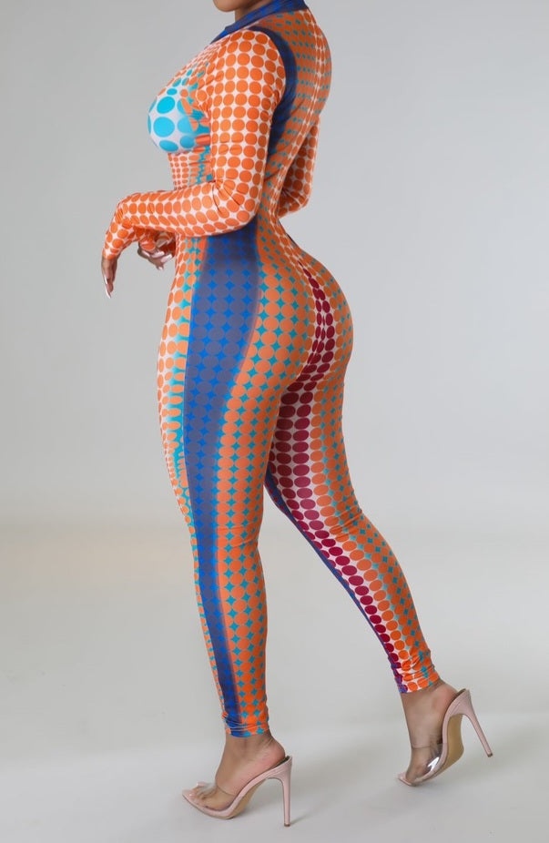 COLORFUL DOT TO DOT JUMPSUIT